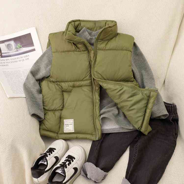 子供服 ベスト 中綿ベスト キッズ ダウン風ベスト 中綿ジャケット 立ち襟 ハイネッ...