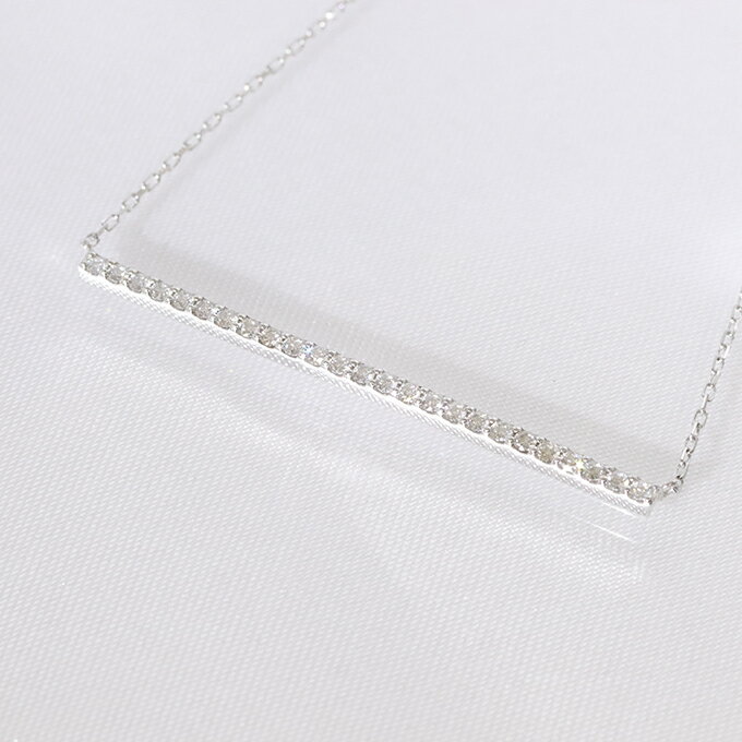 Pt900 プラチナ ラインネックレス 0.25ct ネックレス ペンダント ファッション ジュエリー アクセサリー レディース