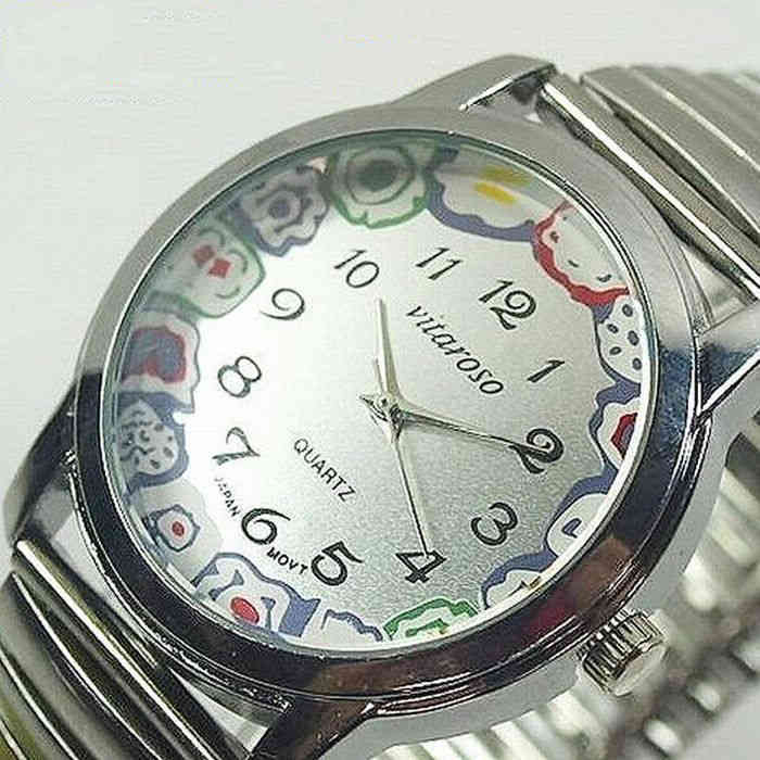 腕時計 ジャバラベルト メタルウォッチ レディース 保証書 ステンレス 日本製ムーブメント