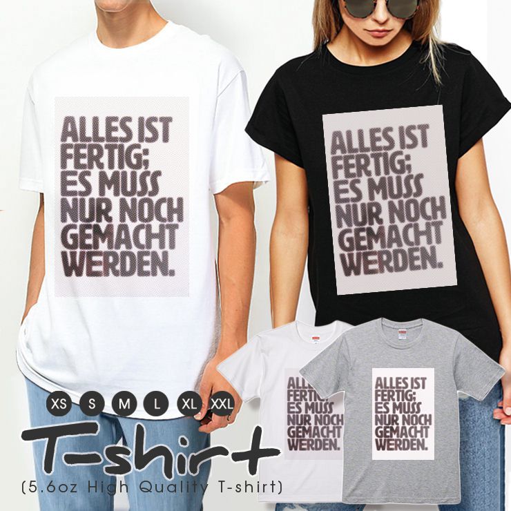 Tシャツ レディース 半袖 カジュアル ペア カップル ロゴTシャツ 大人 トップス プリント カットソー ブランド ゆったり かわいい おしゃれ 女子 メッセージ ドイツ語 言葉 モノクロ フォト 海外 外国 メンズ