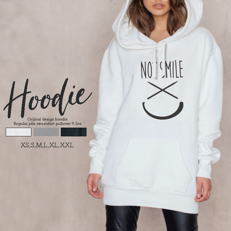 10%OFFp[J[ fB[X Y XEFbg p[J[ vI[o[ hoodie  t[ht yA Jbv S M L XL XXL  l킢 킢  킢  jR X}C Not SMILE