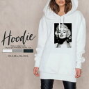 パーカー レディース メンズ スウェット パーカー プルオーバー hoodie 長袖 フード付き ペア カップル S M L XL XXL おそろ おしゃれ 大人かわいい マリリン モンロー　海外 セレブ