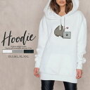 10%OFF★パーカー レディース メンズ スウェット パーカー プルオーバー hoodie 長袖 フード付き ペア カップル S M L XL XXL おそろ おしゃれ 大人かわいい 韓国 パソコンを触るネコ 猫 ハート にゃんこ