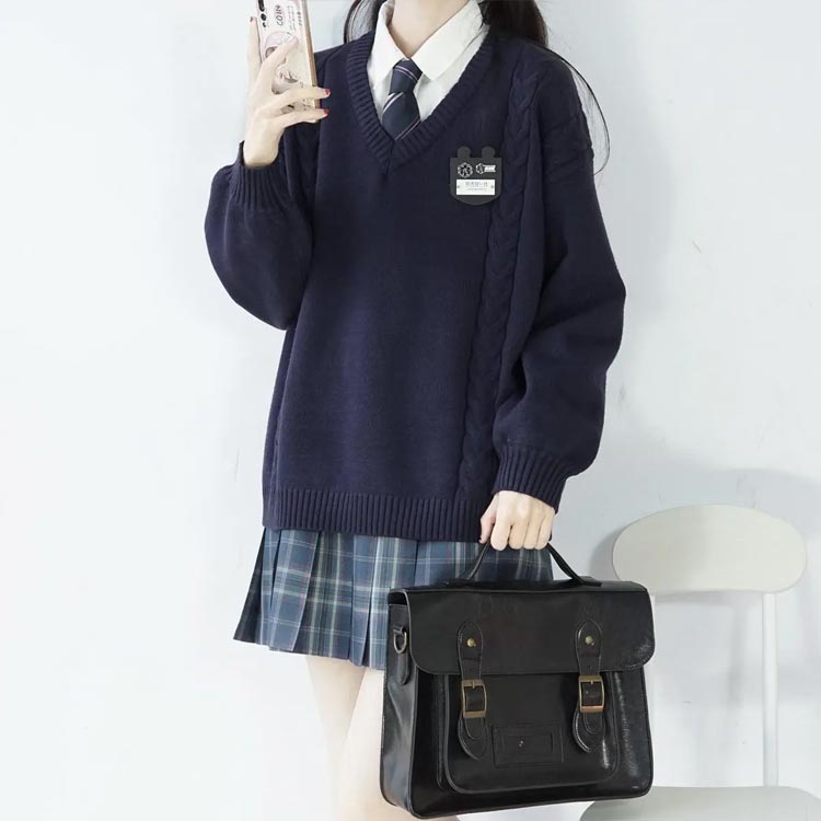 秋冬 春 スクール 女子 セーター スクールセーター Vネック ニットセーター ゆったり ケーブル編み 学生服 レディース ニット JK制服 秋冬 大きいサイズ 無地 女子高生 高校生 中学生 白 制服