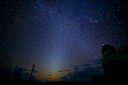 フォトカード 空 雲 星 月 飛行機 花 海 風景空の写真家 フォトグラファー 写真「冬の天の川と黄道光(波照間島星空観測タワー)」