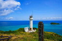 フォトカード「平久保崎灯台(石垣島最北端)」石垣島 空 雲 海 風景写真【空工房】