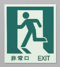 非常口EXIT220×250蓄光看板サインプレート避難誘導非常口誘導
