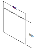 �����ե����ס����ƥ�쥹���ԥ��ȥ�����160��160��2mm
