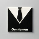 スーツ 男 陶磁器 プレート Gentlemen 男性用 トイレ サイン 店舗