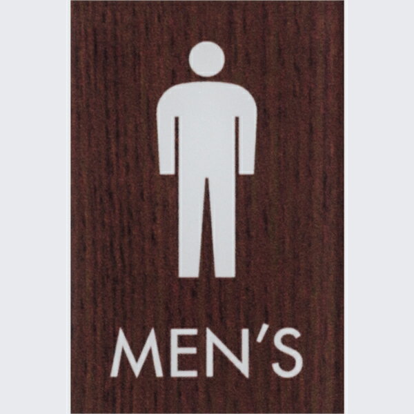 樂天商城 - 男 MEN'S 木目調 ウォルナット 60×40mm 標識 表示 ルームプレート トイレマーク ドア