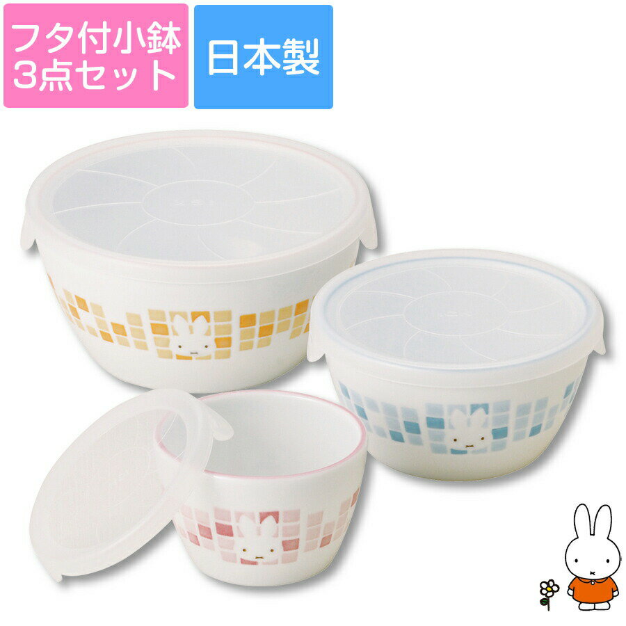 【ミッフィー(モザイクアート)パック小鉢トリオセット】レンジパック3点セット【箱入り】保存容器 レン