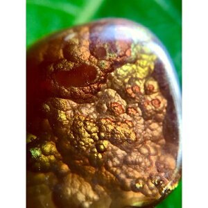 新入荷‼ ライトカラーボディの上に游色が浮かぶファイヤーアゲートルース 4.1ct【お任せ送料無料】
