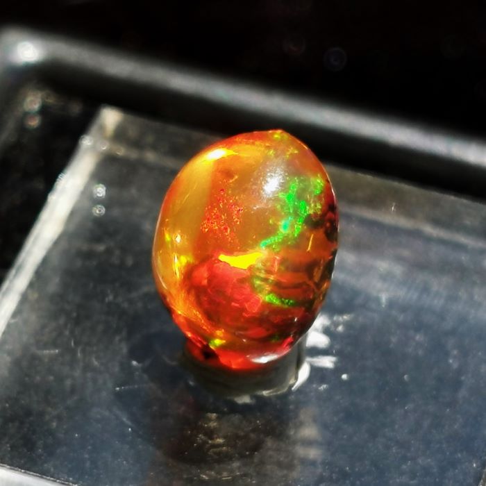 ファイヤーオパール 游色 ルース メキシコ産 0.65g 3.15ct Mexico産 送料...