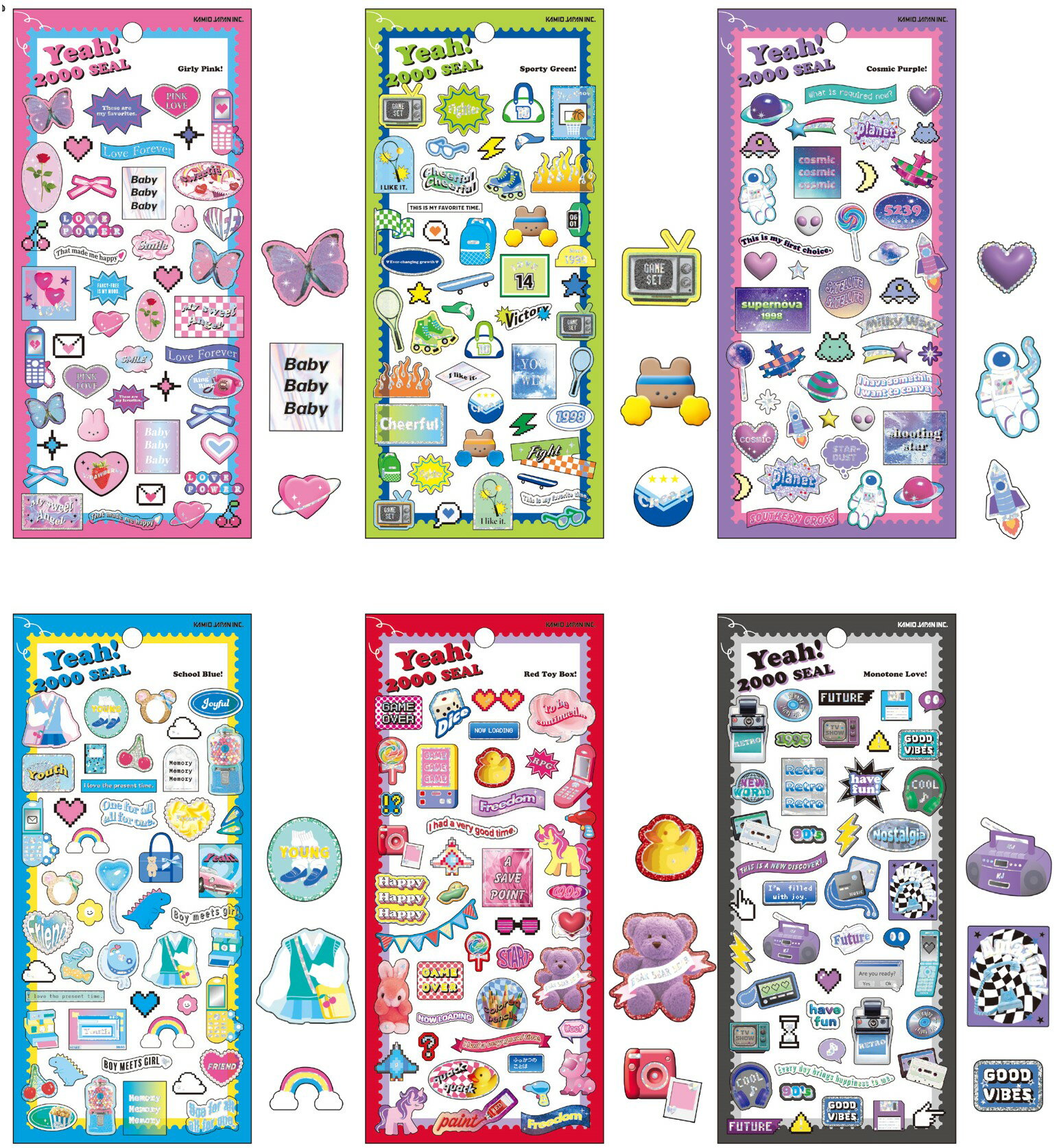 シール　Yeah! 2000 Seal クリアシール　kmo_214587_214592　シートステッカー　clear seal　シートシール seal sticker カミオジャパン