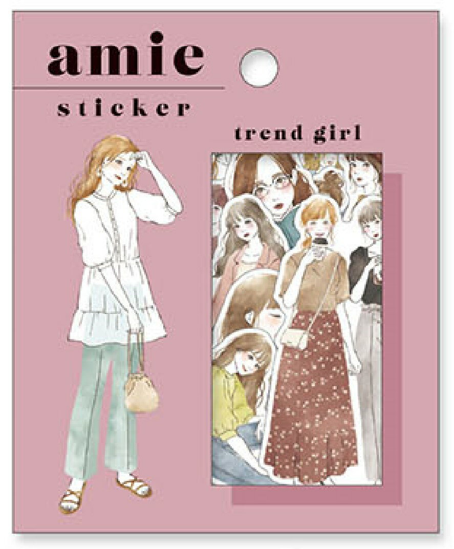 フレークシール アミ ステッカー 81135_trend girl amie sticker Flake Seal 再入荷 マインドウェイブ フレークシール 女の子