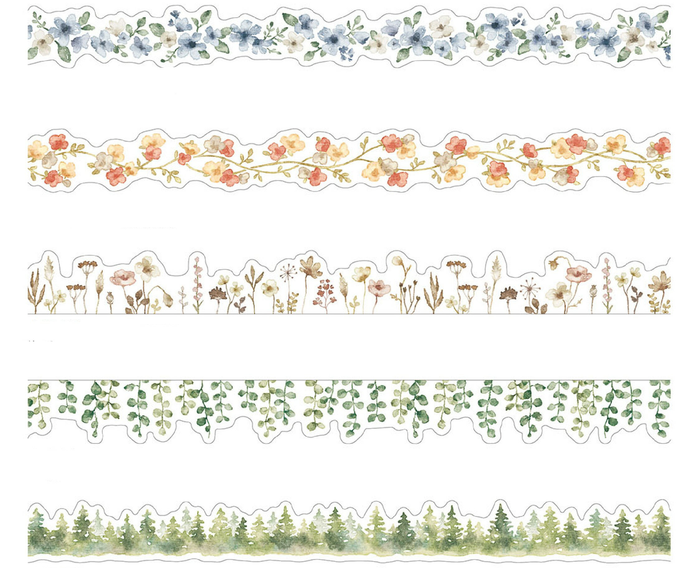 マスキングテープ ダイカット 18mm パレットシリーズ 全5柄セット palette series masking tape miw_95204_95208set マインドウェイブ