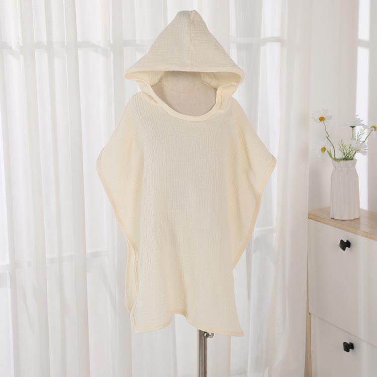 キッズ 着る フード付き バスポンチョ ガーゼバスタオル 赤ちゃん 快眠 ガーゼバスローブ 85*60cm ベビー 子供用 綿 バスタオル キッズバスタオル ふんわり やわらか 涼しい 夏 春 寝やすい 湯上り