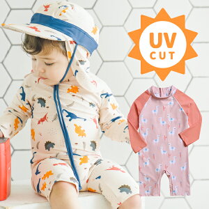 【特価10%OFF】ベビー 水着 男の子 ロンパース ラッシュガードベビー水着 ベビー 水着 女の子 90 男の子【メール便発送】