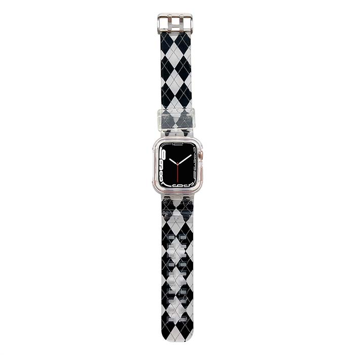 Apple Watch 交換バンド ベルト アーガイル柄 格子柄 チェック柄 アップルウォッチ APPLE WATCH 全機種対応 38/40/41mm 42/44/45mm