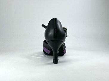 社交ダンスシューズ【飛鳥〜ASUKA〜/パープルスエード&ブラック】レディース/パターンオーダー/ヒール高5cm・7cm・8.5cm