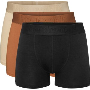 Resterods - Gunnar Boxer Bamboo 3-Pack ベージュ/スーダンブラウン/ブラック [ レステロッズ ガンナー メンズ ボクサーパンツ バンブー 3枚入セット ]