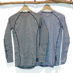 WILDERNESS WEAR - M's Merino Fusion 190 Long Sleeve Crew [ ウィルダネスウェア メンズ メリノフュージョン ロングスリーブ クルー 長袖 ウール クルーネック ベースレイヤー トップス Men's ]