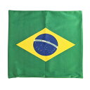 ブラジル国旗柄クッションカバー ファスナー式 44×44