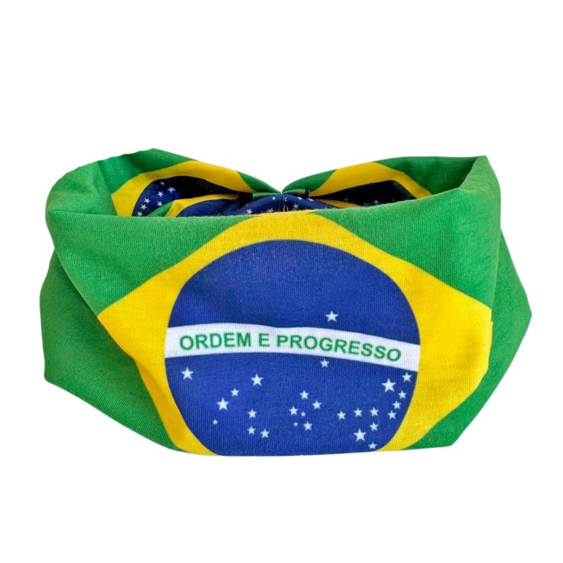 ブラジル国旗柄ヘアバンド ヘッドバンド フリーサイズ