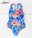 【50% OFF 楽天スーパーSALE 期間限定】【JOY】女の子ワンピース水着【花柄】|ブルー