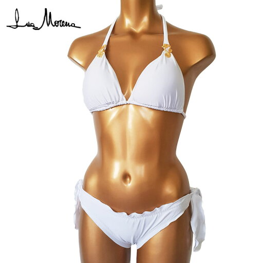 ブラジリアン三角ビキニ【Lua Morena 】Sea Horse| ホワイト ブラジリアン三角ビキニ【Lua Morena 】Sea Horse| ホワイト