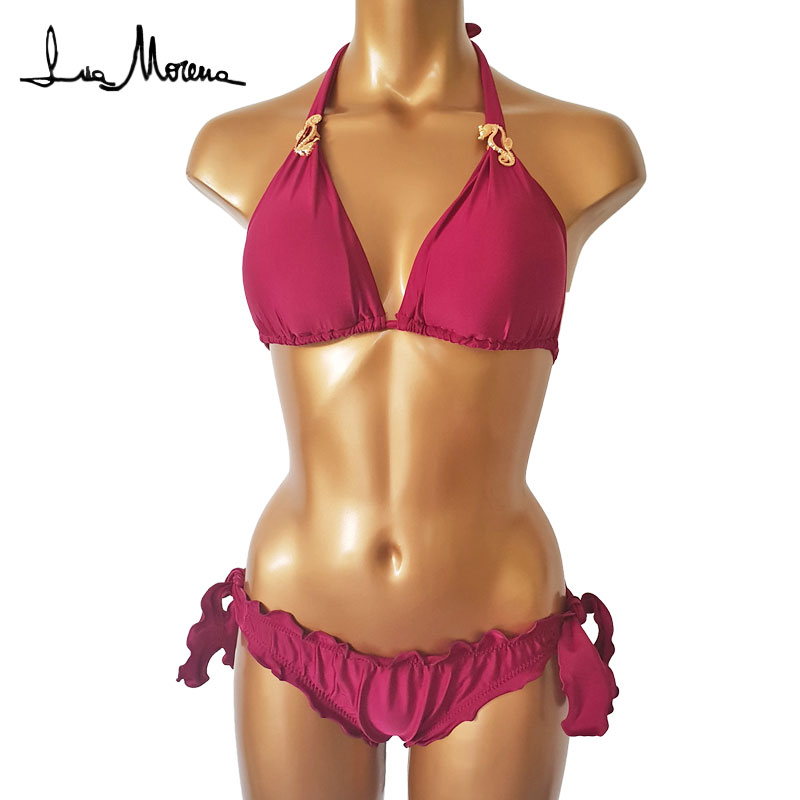 ブラジリアン三角ビキニ【Lua Morena 】Sea Horse| ワインレッド