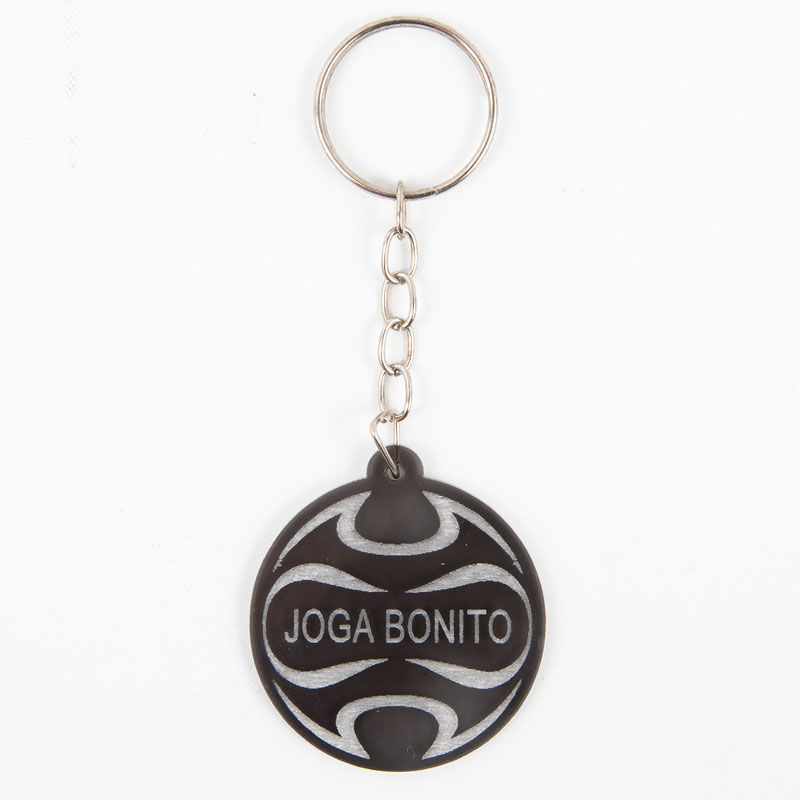 サッカーボール型デザインキーホルダー JOGA BONITO ブラック