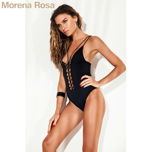 Morena Morena Rosa 水着 セクシーなビジュー付編み上げフロントワンピース水着 Sorte Brazil Morena Morena Rosa 水着 セクシーなビジュー付編み上げフロントワンピース水着 Sorte Brazil