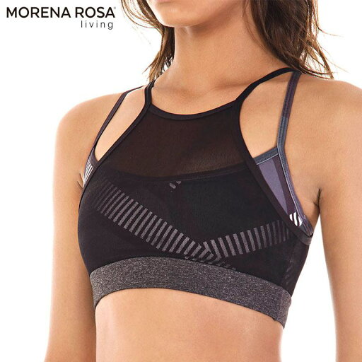 Morena Rosa Living クロップド トップス ダブルレイヤータンクトップ | ブラック Morena Rosa Living クロップド トップス ダブルレイヤータンクトップ | ブラック