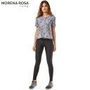 【Morena Rosa Living】グラフィックデザインフィットネスTシャツ グレー