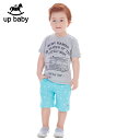 【UP BABY】男の子Tシャツ＆ハーフパンツセット【子供服・デイリー・旅行におすすめ】ハワイトリップ｜グレー×ミント &nbsp; 愉快なバカンス気分のTシャツ＆ハーフパンツセット！ ブランド：up baby（アップベビー） カラー　：グレー×ミント サイズ　：1（1歳〜2歳　80cm） 　　　　　2（2歳〜3歳　90cm） 　　　　　3（3歳〜4歳　100cm） 素材　　：Tシャツ　コットン88%、ポリエステル12% 　　　　　ハーフパンツ　コットン100% カテゴリ：キッズ・ベビー ＞ 男の子 ＞ 上下セット