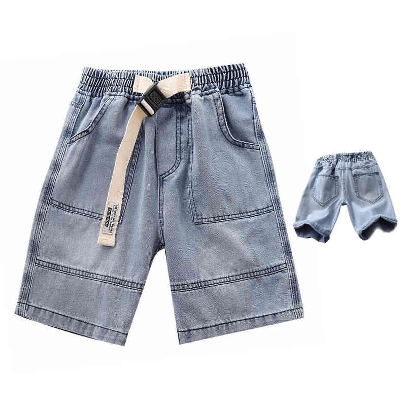 Denim - パンツ キッズ 夏 デニムパンツ デニムハーフパンツ ベルト付き 薄手 五分丈 カジュアルパンツ ボトムス デニム ハーフ 男の子 女の子 子供服 ジュニア服 子供服 ショートパンツ 送料無料