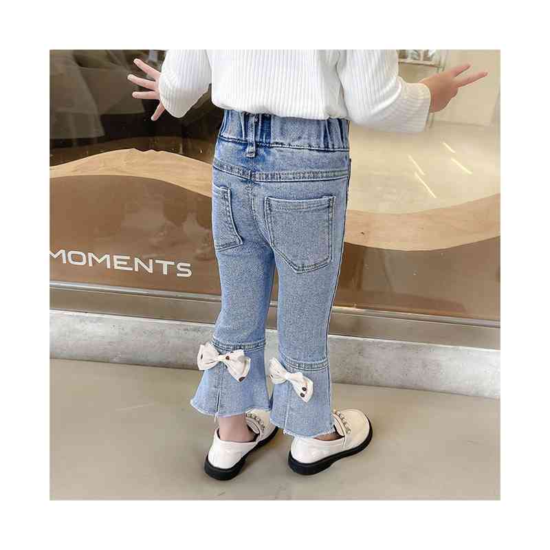 デニムパンツ 子供パンツ 女の子 キッズ 春秋 ジュニア ロングパンツ ウェストゴム...