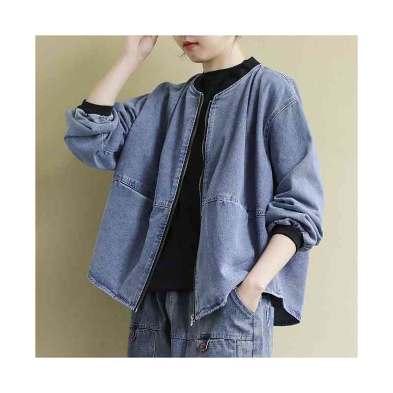 デニムジャケット レディース 送料無料 長袖 ジャケット アウター オーバーサイズ 体型カバー　ゆったり カジュアルジャケット ゆったり トップス アウター 大人 ショートジャケット デニム 春夏秋 普段着