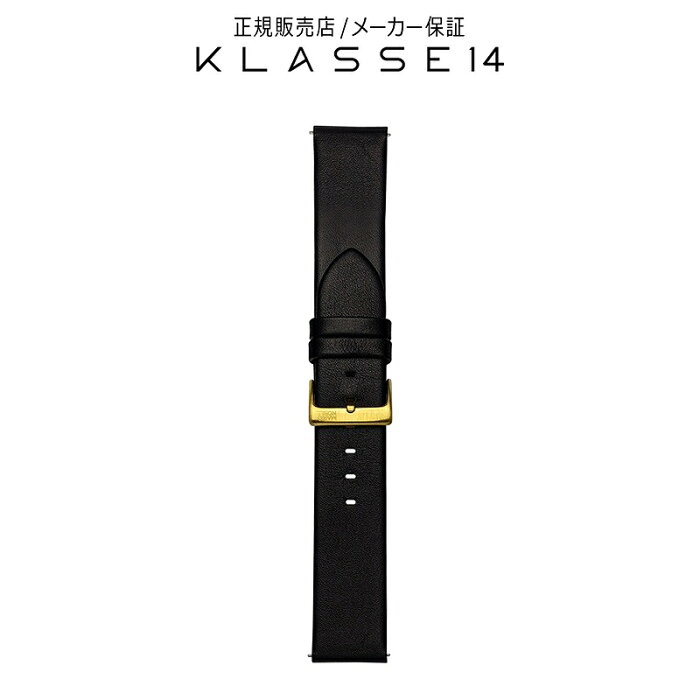 【国内代理店正規商品】 クラスフォーティーン KLASSE14 Volare Gold Buckle / Black Leather Strap 20mm 腕時計 替えベルト ブラック BDVOGD001M クラス14 クラッセ14 class14