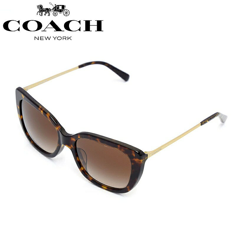 【国内代理店正規商品】 コーチ COACH サングラス アジアンフィット フォックス UVカット レディース トータス ブラウングラデーション HC8246F 541713 55 ブランド おしゃれ