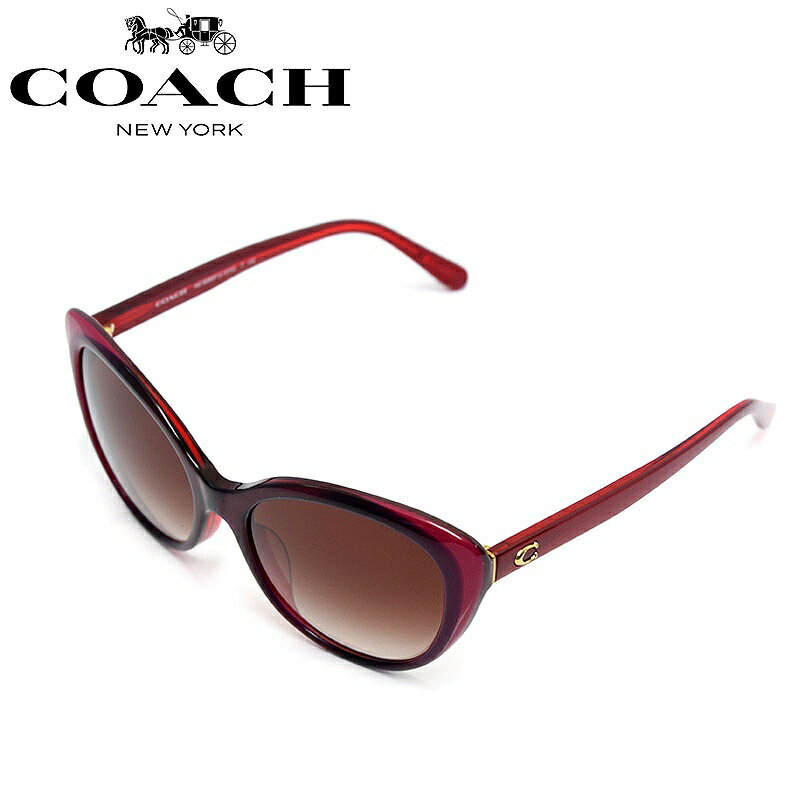 【国内代理店正規商品】 コーチ COACH サングラス アジアンフィット フォックス型 UVカット レディース ベリーラミネート バーガンディ HC8260F 553213 55 ブランド おしゃれ