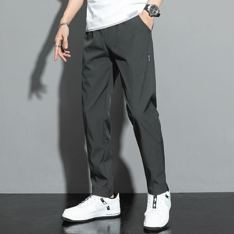 アイスシルクパンツ 速乾 夏服 接触冷感 カジュアルパンツ 無地 夏 薄手 ストレッチ ストレッチパンツ 2枚入 乾きやすい 涼しい メンズ きれいめ アイスシルクパンツ おしゃれ uvカット 長ズボン 長ズボン きれいめ 無地 大人 ビジネス カジュアル 大きいサイズ 夏 春 秋