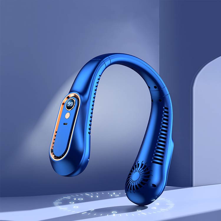 首掛けファン 静音設計 首掛けクーラー 扇風機 USB充電 ネッククーラー 小型扇風機 首掛け扇風機 5段階風量調節 デジタル表示 ミニファン ネッククーラー 360°強力送風 ポータブル ポータブルファン 熱中症対策 マスク蒸れ対策