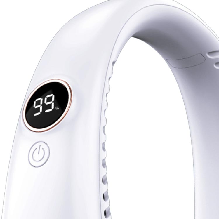 デジタル表示 首掛け扇風機 首掛けファン ネックファン USB充電 ネッククーラー 小型扇風機 ネッククーラー ポータブル ミニファン 扇風機 5段階風量調節 360°強力送風 静音設計 ポータブルファン 熱中症対策 マスク蒸れ対策