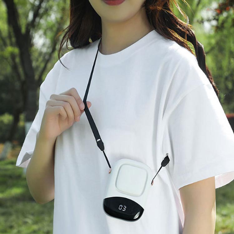 首掛け扇風機 腰掛けファン ポータブル 軽量 静音 充電式 クリップファン ミニファン 3段階調節 3WAY 首掛け/腰掛け/卓上 ハンディファン 携帯扇風機 アウトドア 通勤 通学