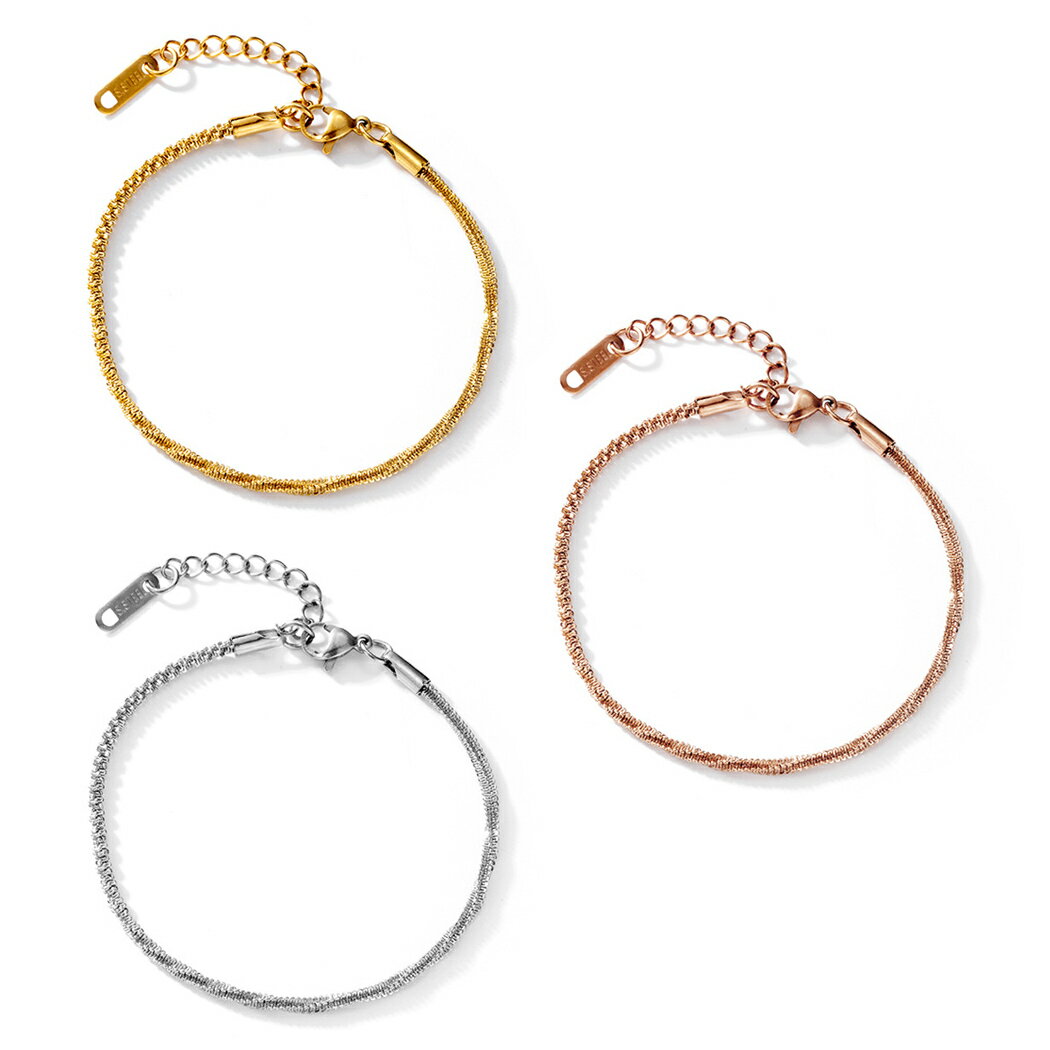 乐天商城 - デザインチェーンブレスレット ねじり ツイスト ひねり 華奢 シンプル レディース ステンレス 金属アレルギー対応 1213