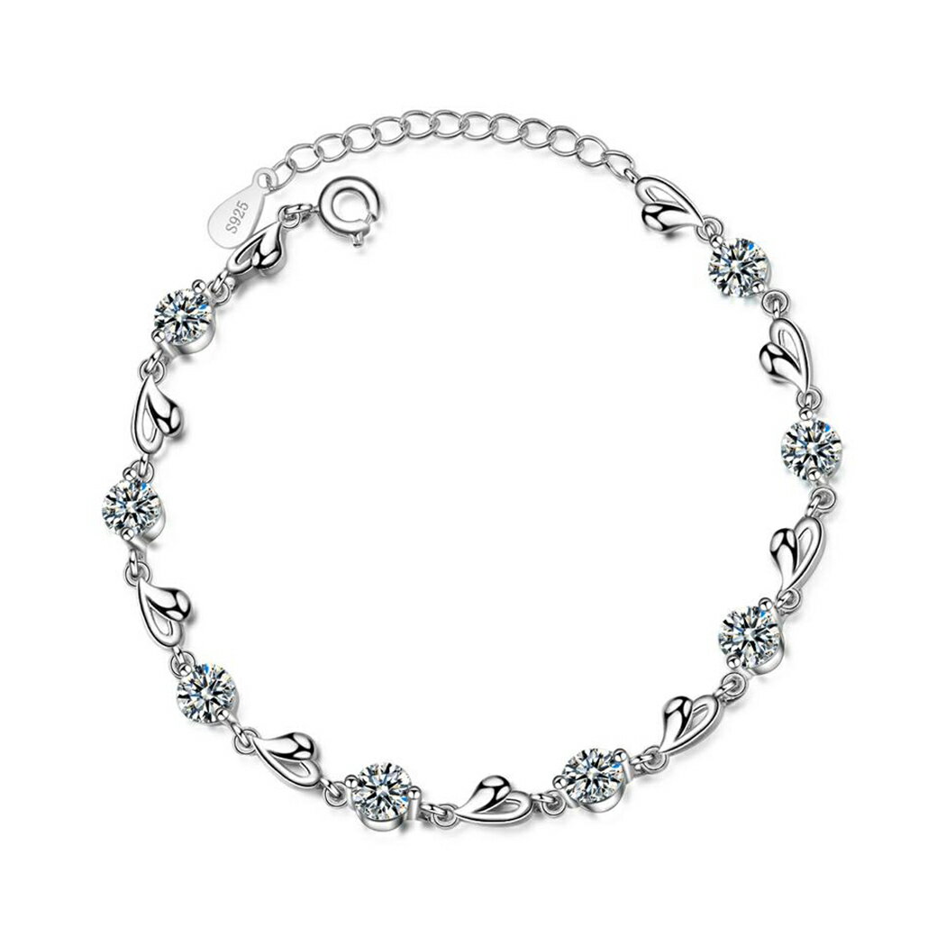 乐天商城 - ハート ジルコニア ブレスレット レディース ストーン 1269