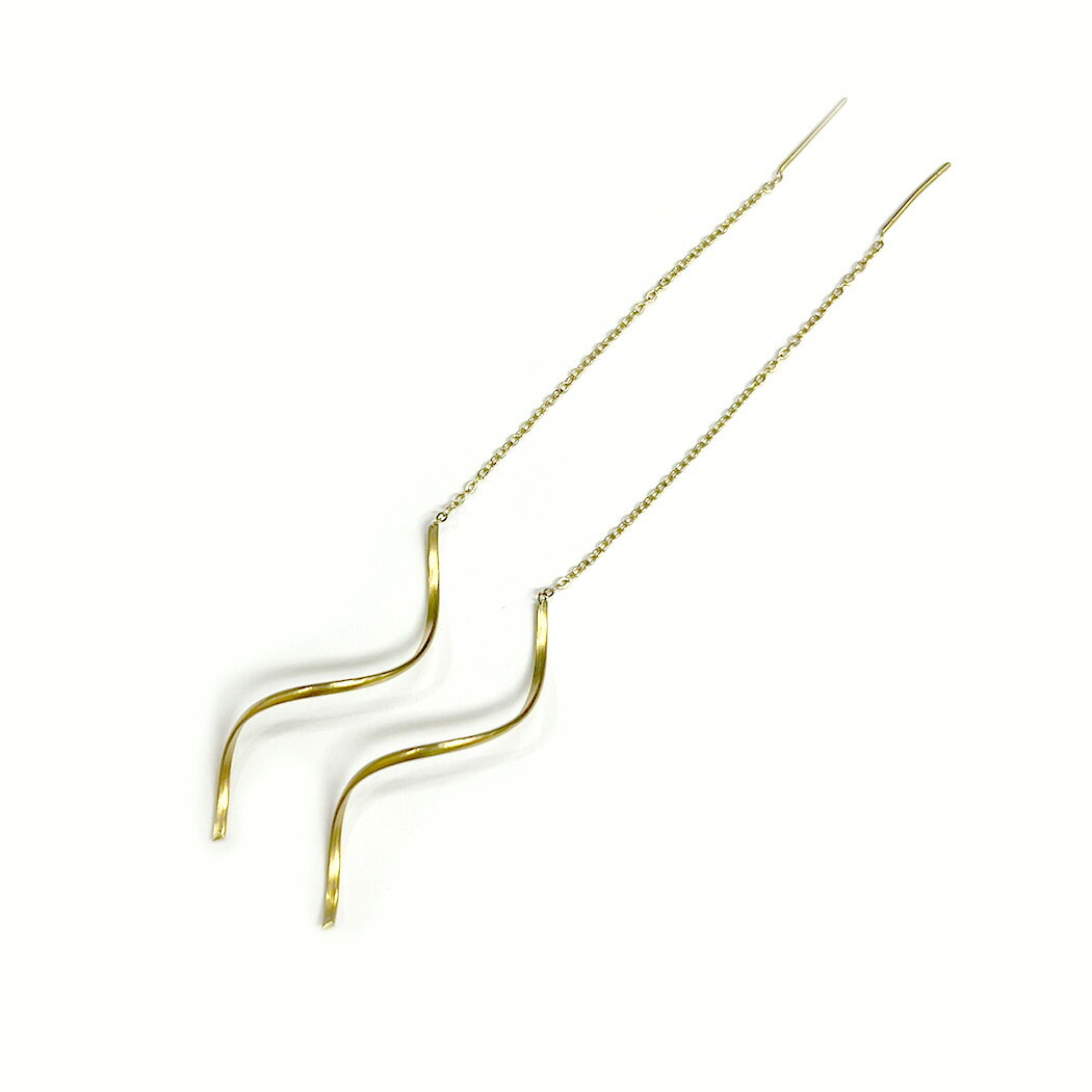 乐天商城 - アメリカンピアス ゴールド ツイスト 螺旋 スパイラル ステンレス 両耳 揺れる 1559