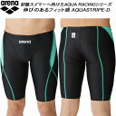 【全品ポイント3倍+最大999円OFFクーポン】アリーナ arena ジュニア 男子 競泳水着 国際水泳連盟承認 ハーフスパッツ AQUA STRIPE ボーイ...
